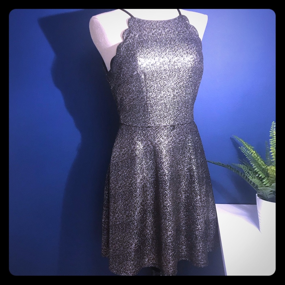 Gold Speckle Skater Dress